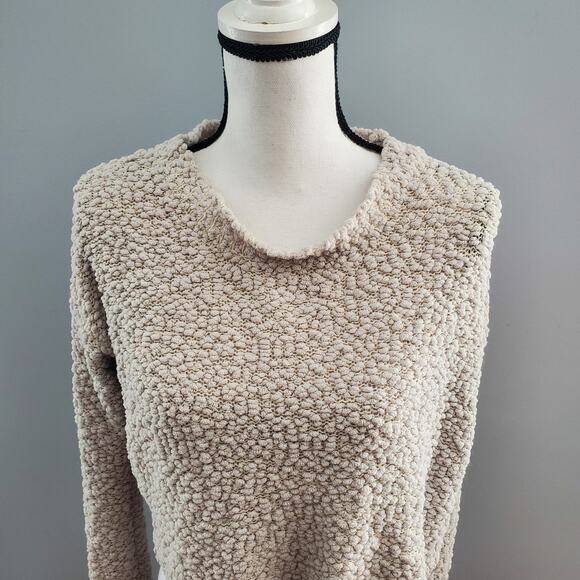 Almost Famous Cream Soft Crop Sweater L - Picture 3 of 7